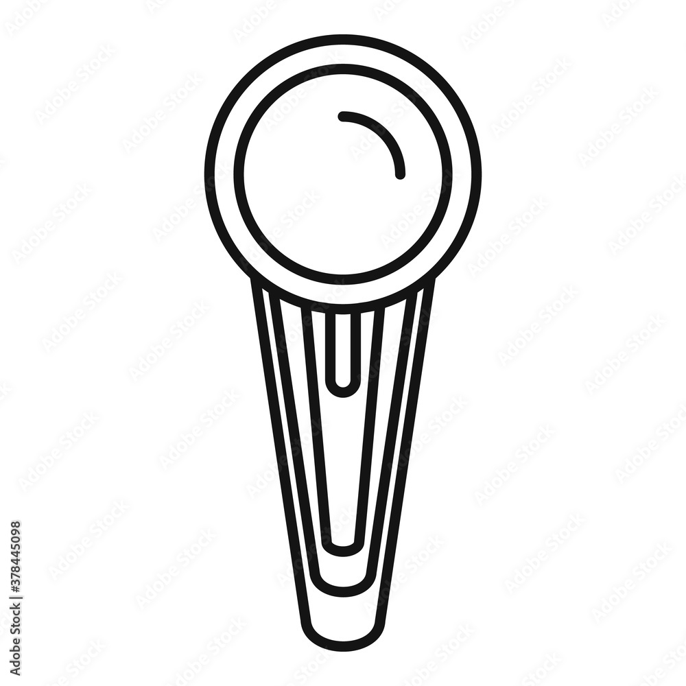 Poster barrette icon. outline barrette vector icon for web design isolated on white background