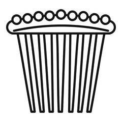Pin barrette icon. Outline pin barrette vector icon for web design isolated on white background