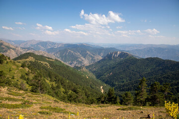 Fototapeta na wymiar Zigana highland mountain scenery in the Black Sea region of , Gumushane, Turkey
