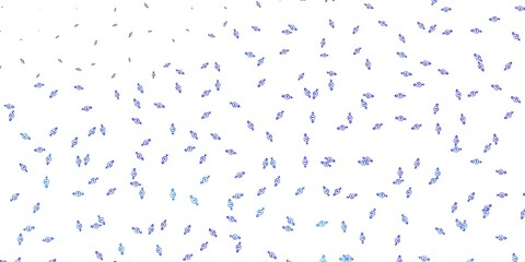 Light BLUE vector background with woman symbols.