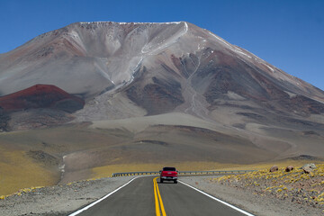 The route of the 6 thousands meters. Between Chile and Tinogasta, Catamarca, Argentina there is...