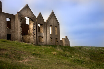 Fototapeta na wymiar Slains Castle. Cruden Bay, Aberdeenshire, Scotland, UK