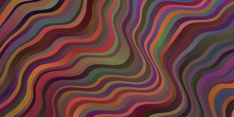 Obraz premium Dark Multicolor vector backdrop with circular arc.