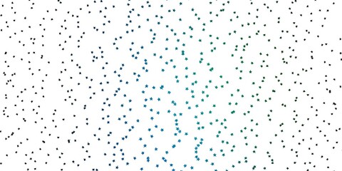 Dark Blue, Green vector template with neon stars. Blur decorative design in simple style with stars. Pattern for new year ad, booklets.