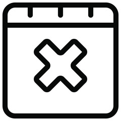 Calendar icon line style icon. vector illustration. vector icon