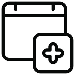 Calendar icon line style icon. vector illustration. vector icon