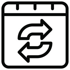 Calendar icon line style icon. vector illustration. vector icon