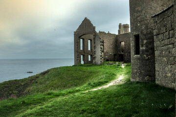 Slains Castle. Cruden Bay, Aberdeenshire, Scotland, UK