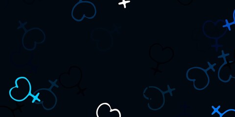 Light Blue, Green vector template with businesswoman signs.