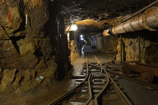 Jachymov - Mining adit number 1 - mining museum, a reminder of silver and uranium mining in Ore Mountains/Erzgebirge, Bohemia, Czech Republic. It is Mining Region of UNESCO World Heritage