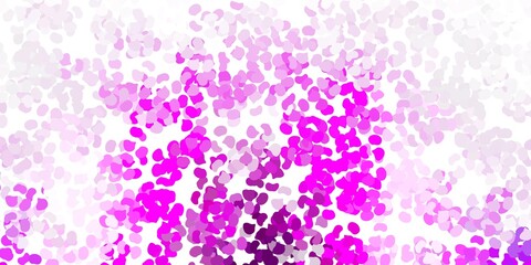 Light purple, pink vector pattern with abstract shapes.