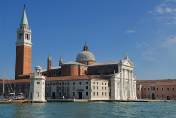 Fototapeta na wymiar San Giorgio Maggiore Island church by the Giudecca Canal in Venice