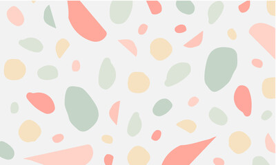 アブストラクト・ニュアンス・ブロックのパステルパターン素材