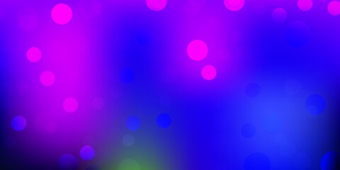Dark multicolor vector background with spots.