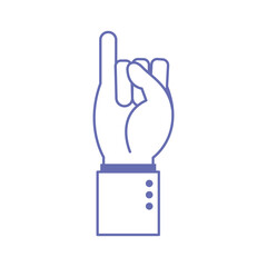 i hand sign language line and fill style icon vector design