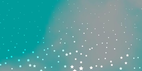 Dark Blue, Green vector background with colorful stars. Blur decorative design in simple style with stars. Design for your business promotion.