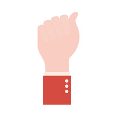 a hand sign language flat style icon vector design