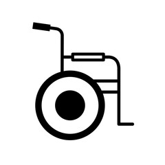 wheelchair silhouette style icon vector design