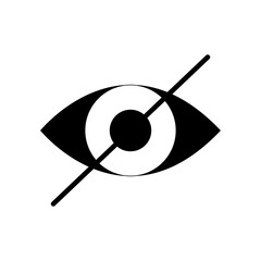 blind eye silhouette style icon vector design