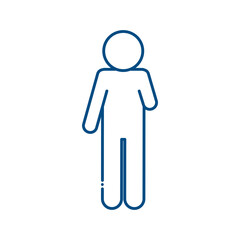 armless man line style icon vector design