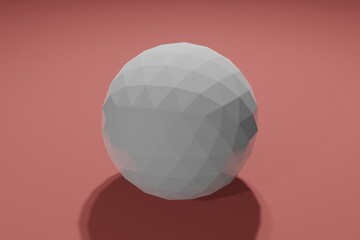 Abstract colourful geometry moving on orange background 3d rendering