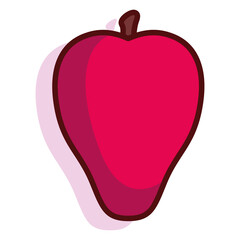 Isolated mango exotic fruit tropical diet icon- Vector