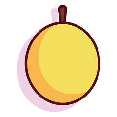 Isolated passion exotic fruit tropical diet icon- Vector