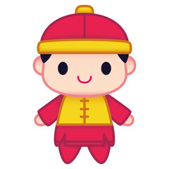 Isolated doll chinese asian culture icon- Vector