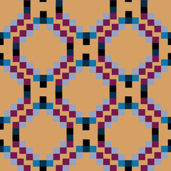 Classic shape seamless pattern caramel background print