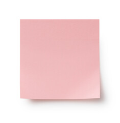Pink sticky notes on a white background