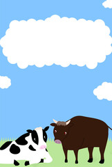 母牛の乳を吸う子牛のイラスト 透過背景 Wall Mural Tak 母牛の乳を吸う子牛のイラスト 透過背景 Wall Mural Tak