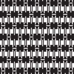 Abstract black geometric of rectangle and square pattern on white background.