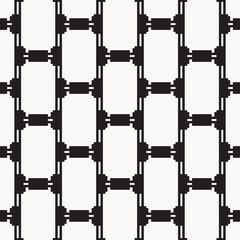 Abstract black geometric of rectangle and square pattern on white background.