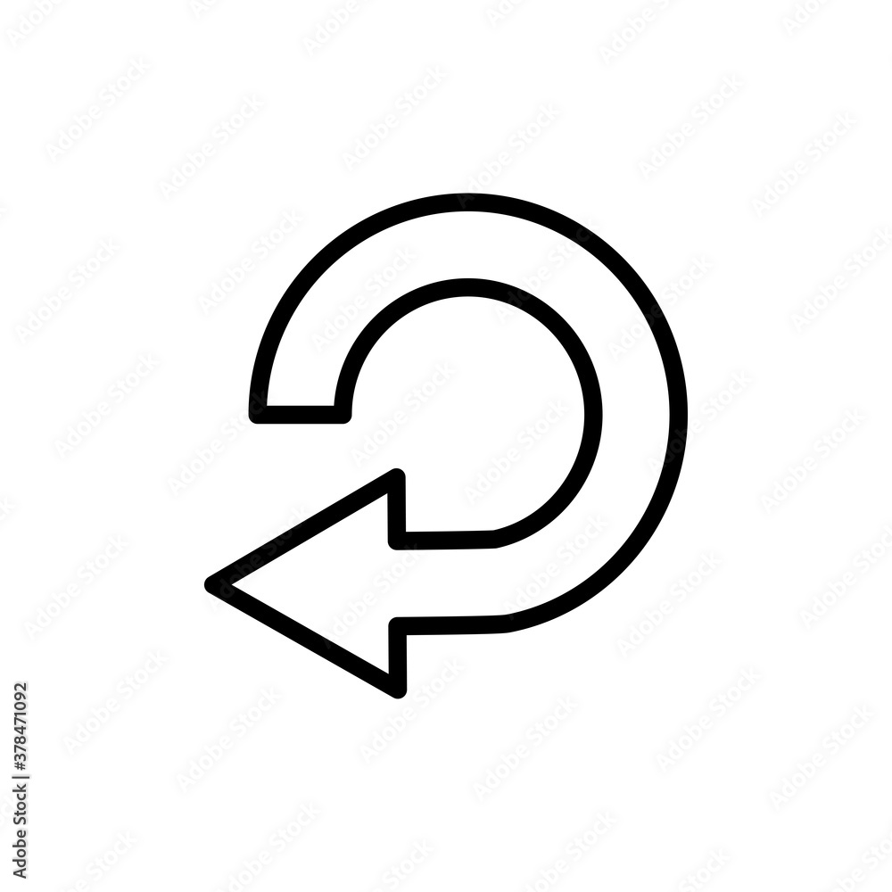 Poster curved arrow line icon. design template vector