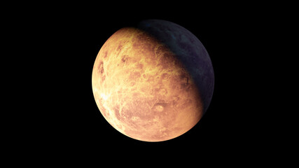 Venus planet black background isolated  © Josh