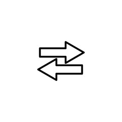 Two-way arrows line icon. Design template vector