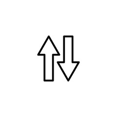 Two-way, arrow, go, up, down line icon. Design template vector