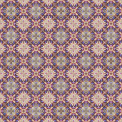 Kaleidoscope background pattern visible inside the eyelids when eyes closed