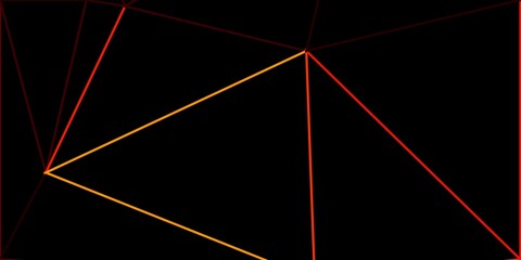 Dark orange vector polygonal backdrop.