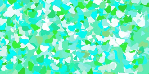 Light green vector backdrop with chaotic shapes.