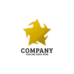 spin star with gold color for any business logo