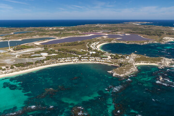 Fototapeta na wymiar Aerial view of Rottnest Island, Western Australia