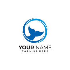 whale logo icon vector isolated