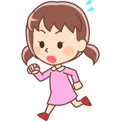 走る女の子