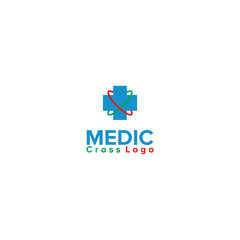 Fototapeta na wymiar Illustration Vector Graphic of Blue Cross Logo. Perfect to use for Medical Logo