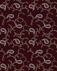 traditional Indian paisley pattern on background
