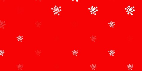 Light Red vector template with flu signs.