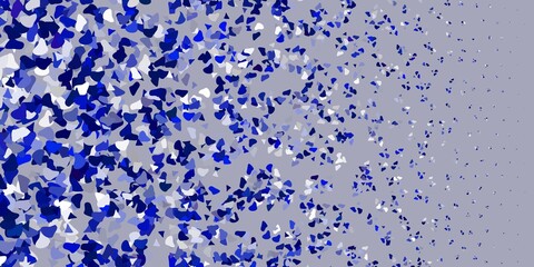 Light blue vector texture with memphis shapes.