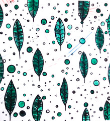 seamless pattern with leaves