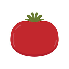 Tomato cartoon. Tomato vector. Tomato on white background.